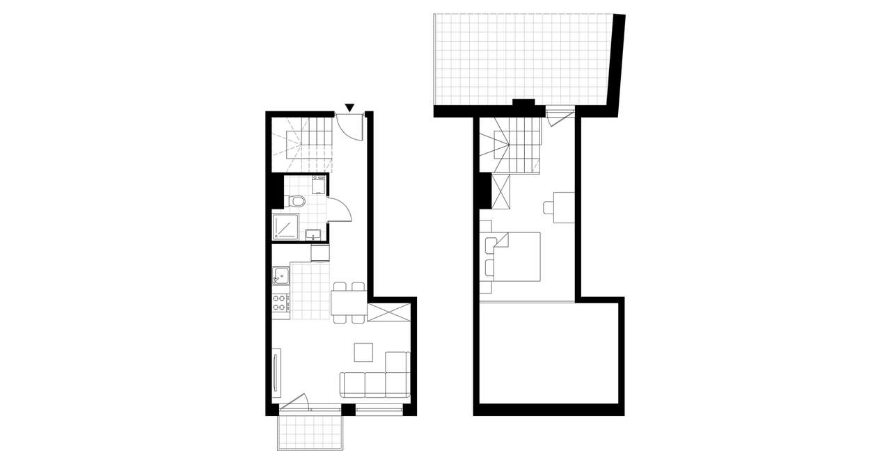 2-pokojowe mieszkanie 48m2 + taras Bezpośrednio - Pełny obrazek: 3/8