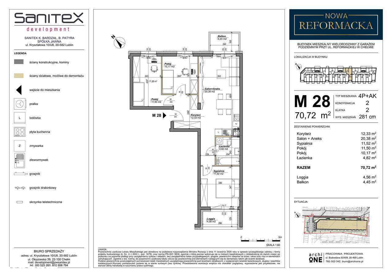 Nowa Reformacka | mieszkanie 4-pok. | M28 - Pełny obrazek: 2/4