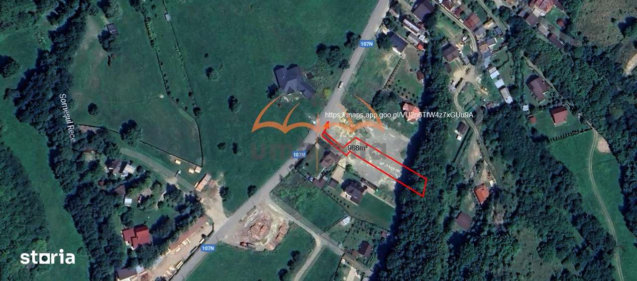 Teren intravilan de vanzare in Somesul Rece, 968m²57€m² - Imagine principală: 3/3