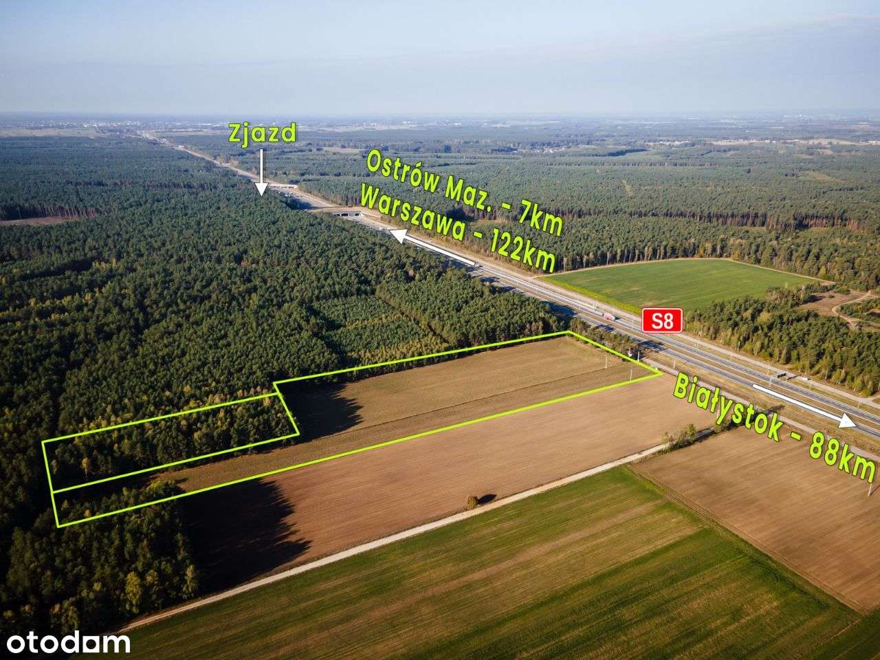 **Działka Inwestycyjna/Prosienica przy trasie S8** - Pełny obrazek: 3/9