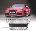 GRELHA FRONTAL PARA AUDI A5 07-11 COR CROMADA LOOK RS - 1