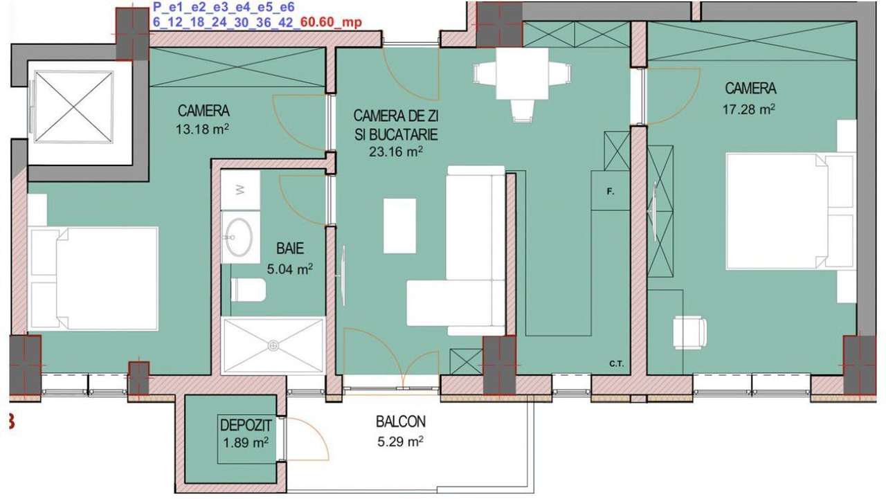 Vand ap nou, bloc nou cu lift, 3 camere, balcon - Doamna Stanca - Imagine principală: 3/3