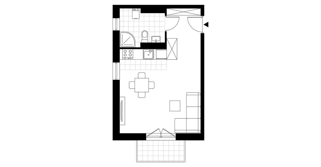 1-pokojowe mieszkanie 32m2 + balkon Bez Prowizji - Pełny obrazek: 3/8