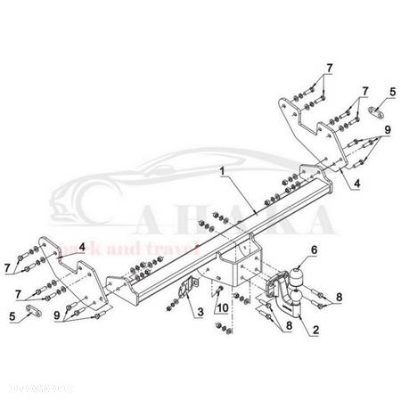 Hak Holowniczy Odkręcany Do Toyota Hilux Pick-Up Od 2016 (Tylko 4X4) - 3