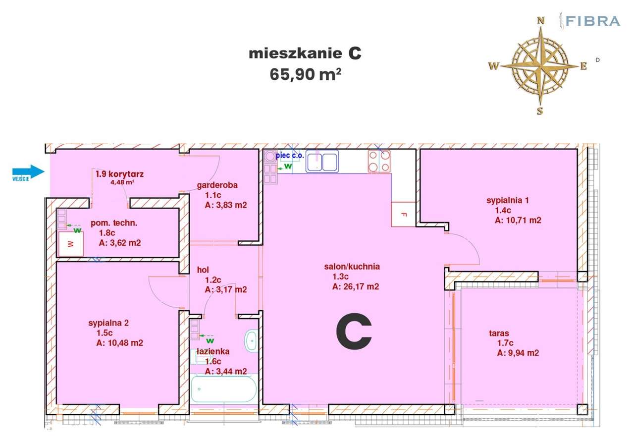 Stylowy apartament z ogródkiem 88m2-os.Batory-3