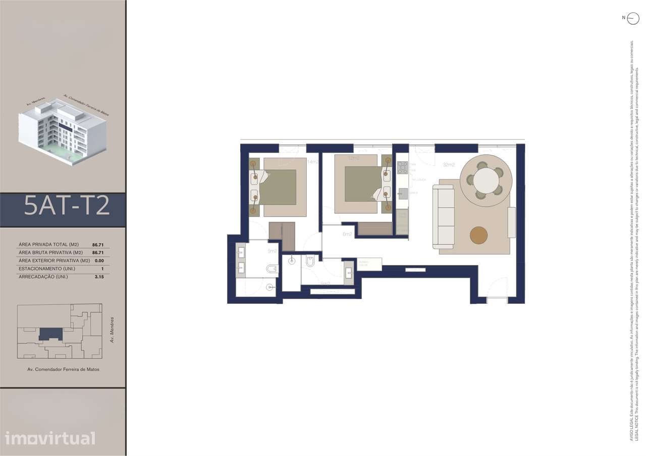 Apartamento T2 em Matosinhos Sul-8