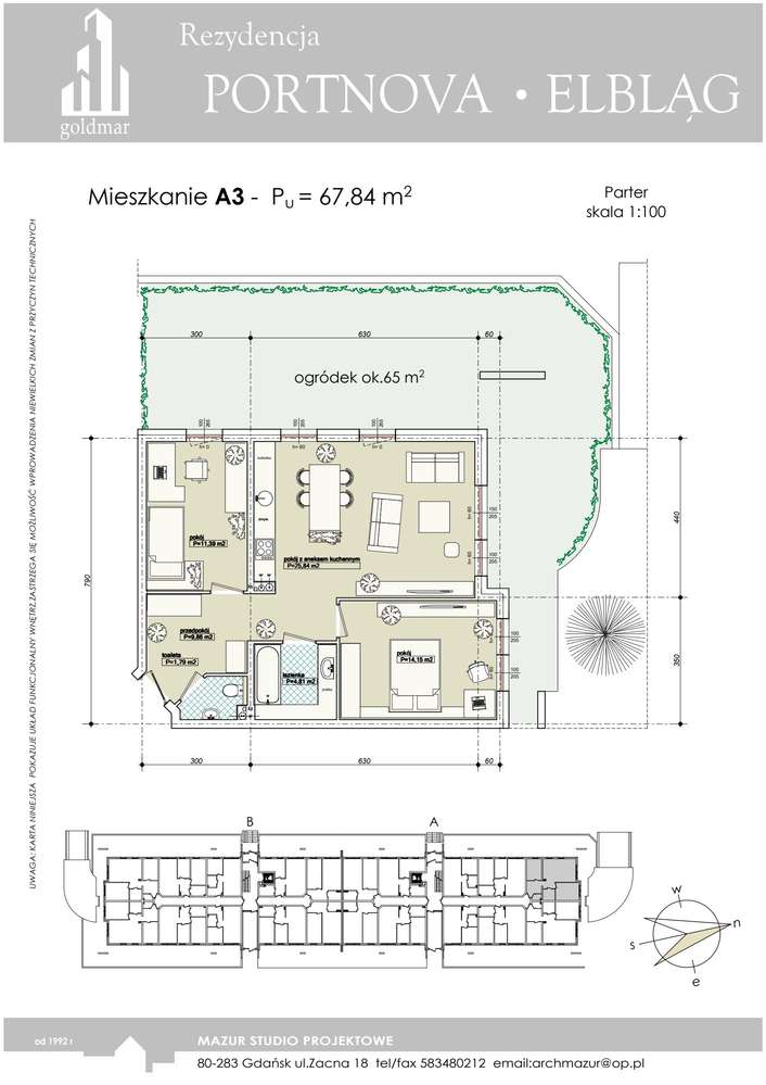 3-pokojowe mieszkanie 67m2 + ogródek Bez Prowizji - Pełny obrazek: 2/8