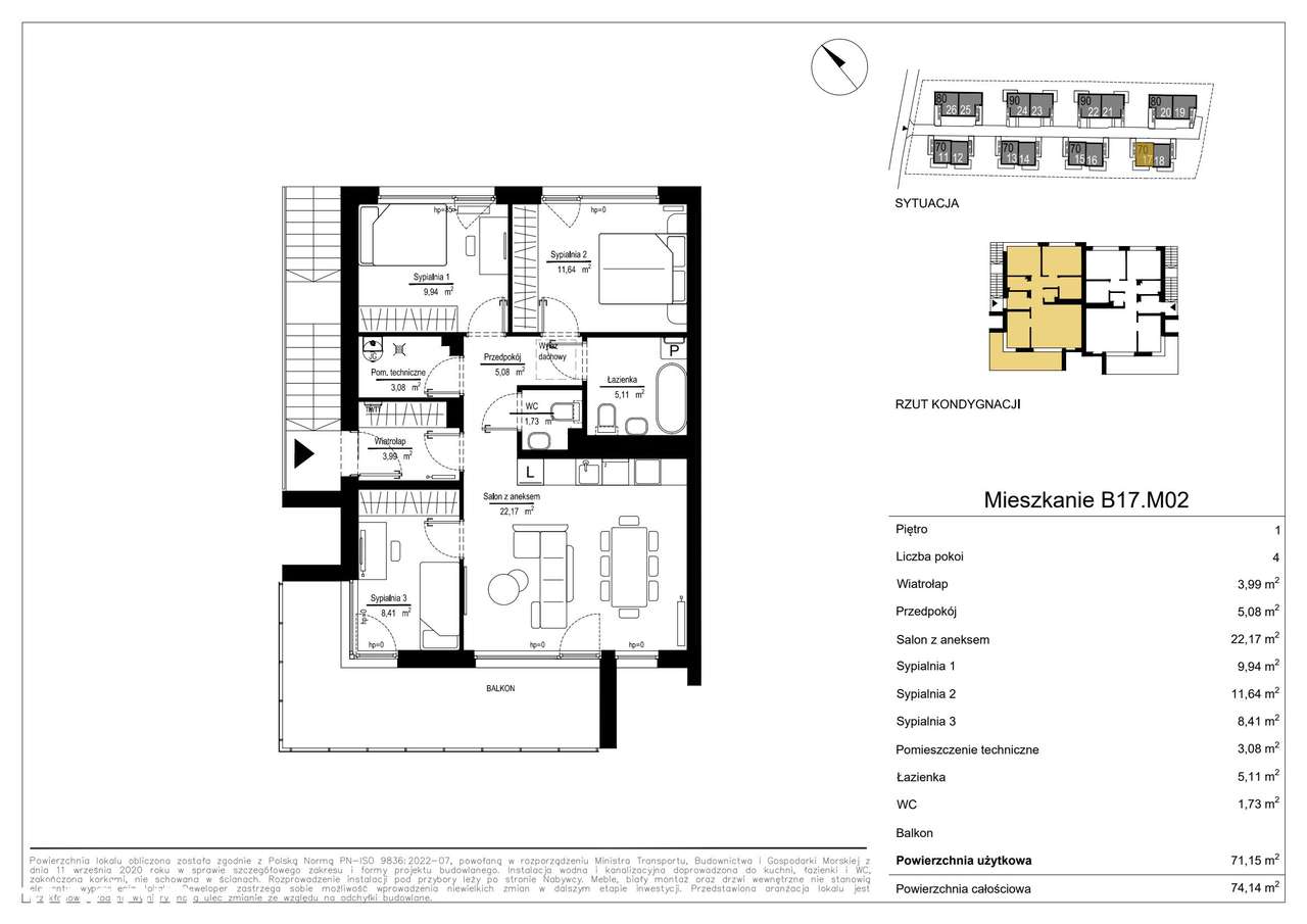 4-pokojowe mieszkanie 71m2 Bez Pośredników - Pełny obrazek: 2/7