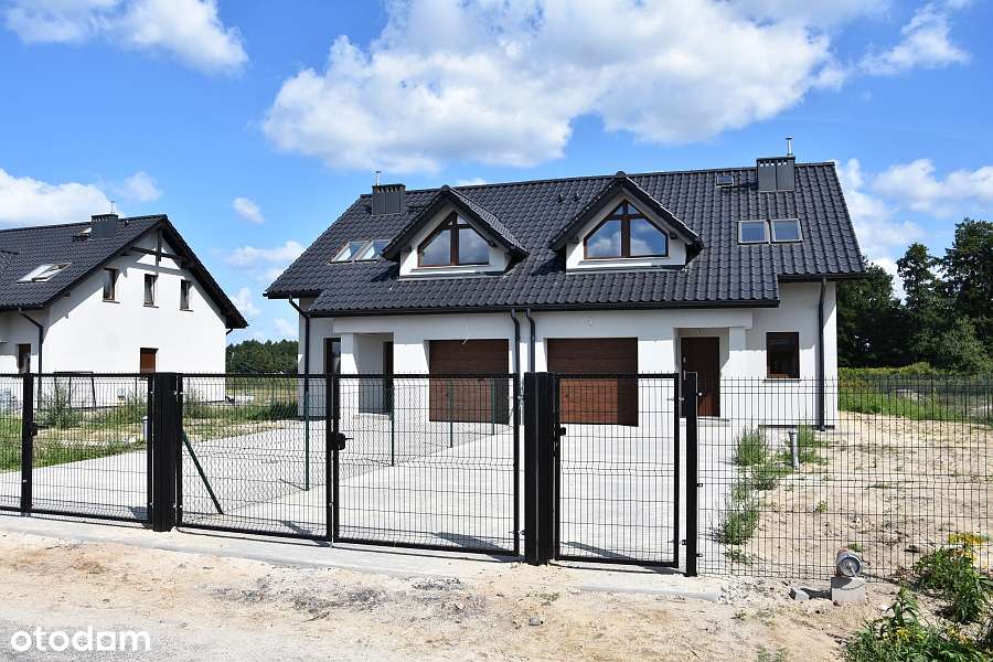 GOTWY BLIŹNIAK Z GARAŻEM NA DUŻEJ DZIAŁCE - BEZ PROWIZJI i PCC
