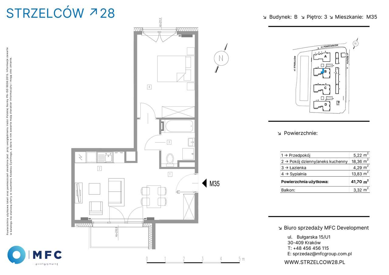 2-pokojowe mieszkanie 41m2 + balkon Bezpośrednio - Pełny obrazek: 2/9