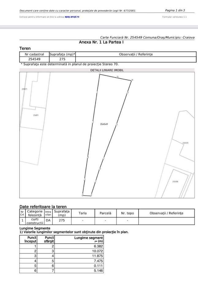 Teren 275 mp, pe Sfinții Apostoli - Imagine principală: 3/3