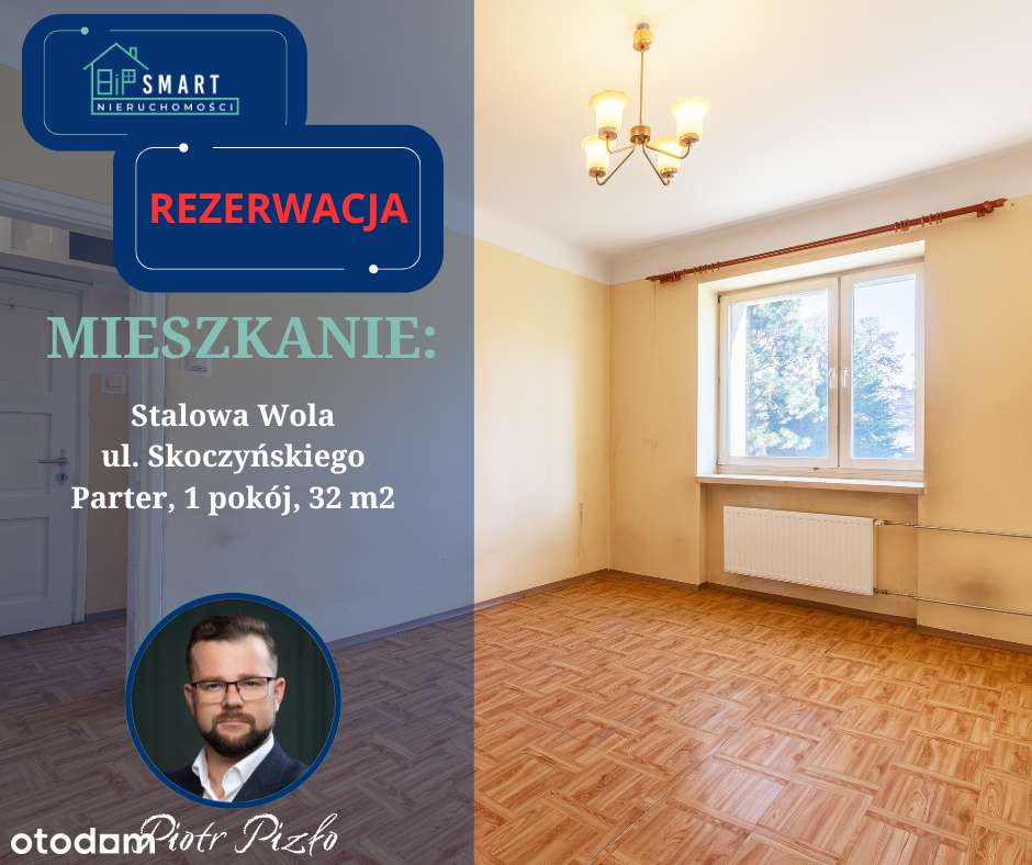 rezerwacja Kawalerka, parter, 32 m2, ul. Skoczyńskiego. - Pełny obrazek: 1/11