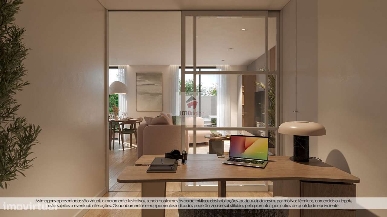 WHITE II j/praias, T2+Office c/ jardim e deck, BOX 2 carros - Grande imagem: 5/30