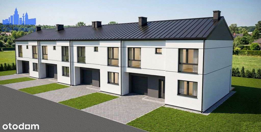 Nowoczesny segment z dużym ogródkiem 128,84m2