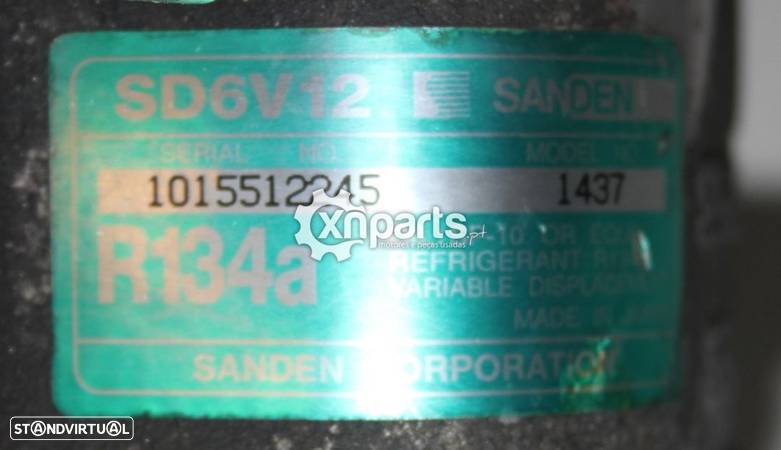 Compressor de ar condicionado PEUGEOT 206 - 307 -407 -  2002 - 2010 Usado REF. S... - 3