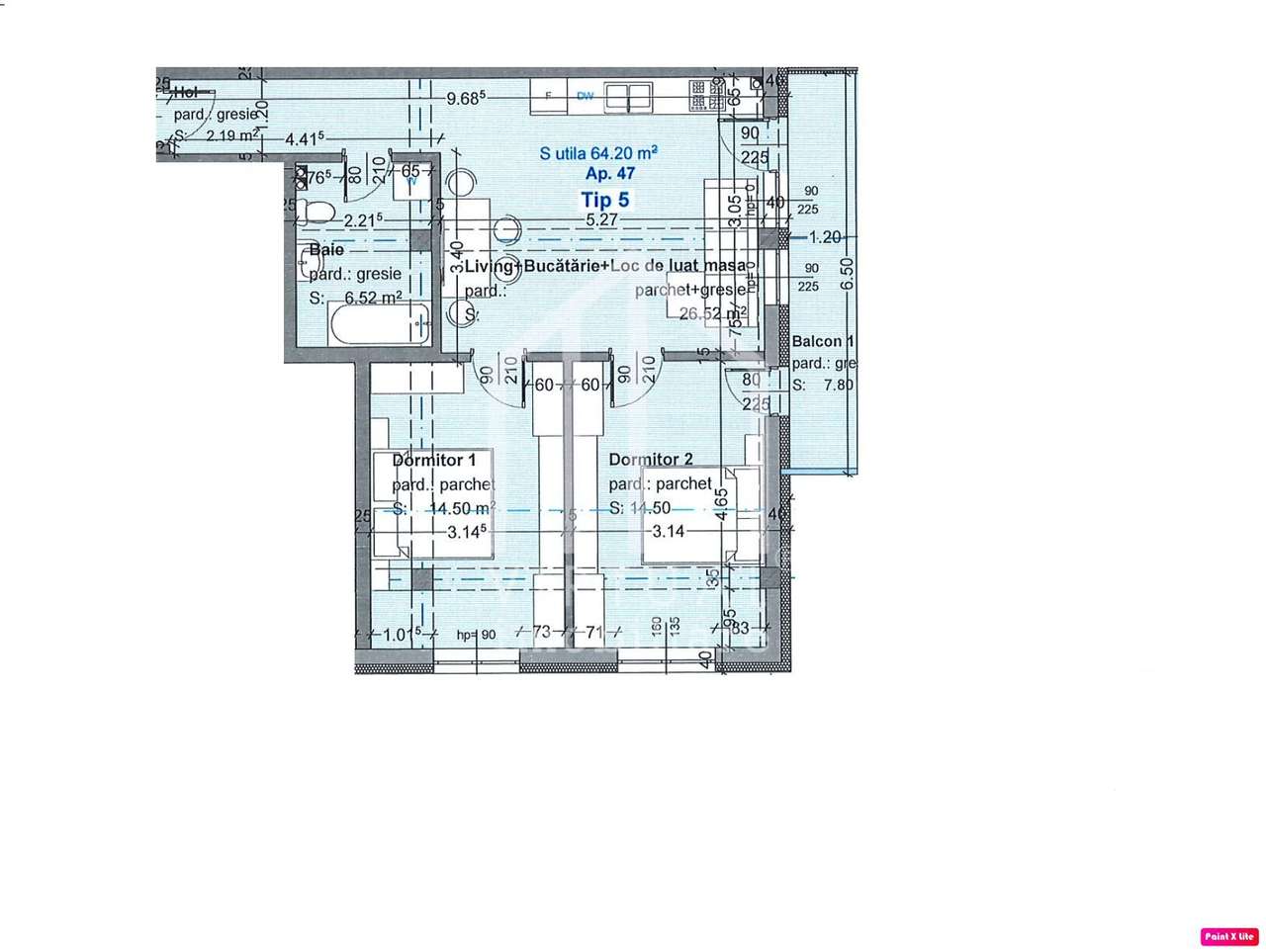 Apartament cu 3 camere - 64,20 mp + balcon de 7,80 mp - Selimbar - Imagine principală: 2/8