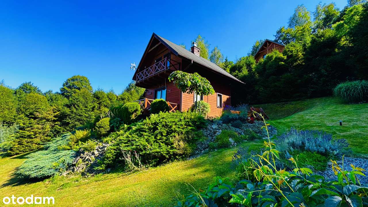 Domek na stoku Starego Gronia z widokowym tarasem , cudny ogród BRENNA