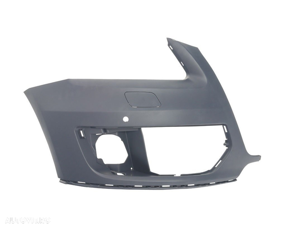 Parte laterala bara , colt lateral flaps fata dreapta Audi Q5 (8r), 09.2008-06.2012, cu primer, cu gauri pentru spalator si senzori de parcare, 8R0807108CGRU - 1