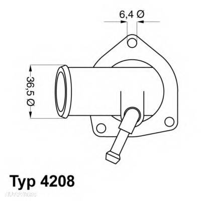 Termostat apa lichid racire Opel Astra F, Astra G, Astra H, Tigra, Zafira A motor 1,4 si 1,6 16V - 2