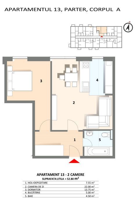 Apartament cu 2 camere, 53mp utili, finisat mobilat, bloc nou, SEMICEN