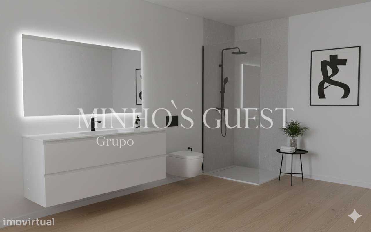 Apartamento T0 totalmente remodelado próximo da UNIVERSIDADE DO MINHO - Grande imagem: 4/6