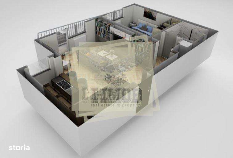 Apartament 60 mpu cu 2 camere balcon 9 mpu acoperit in zona Rahovei - Imagine principală: 5/8