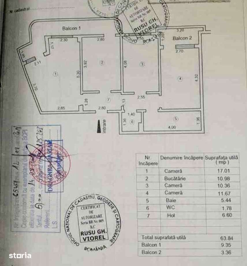 3 camere mobilat utilat 77mp Progresul-6