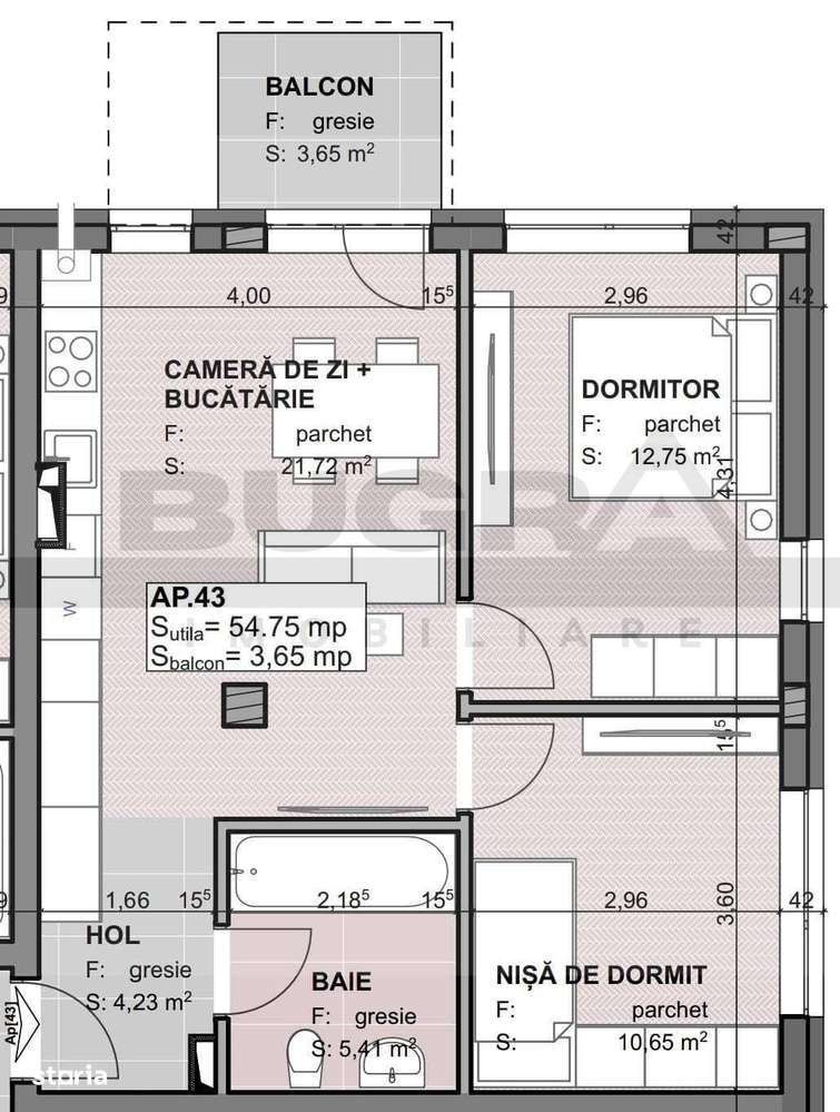 Apartament de 3 camere, bloc nou, parcare subterana, zona Apahida-0