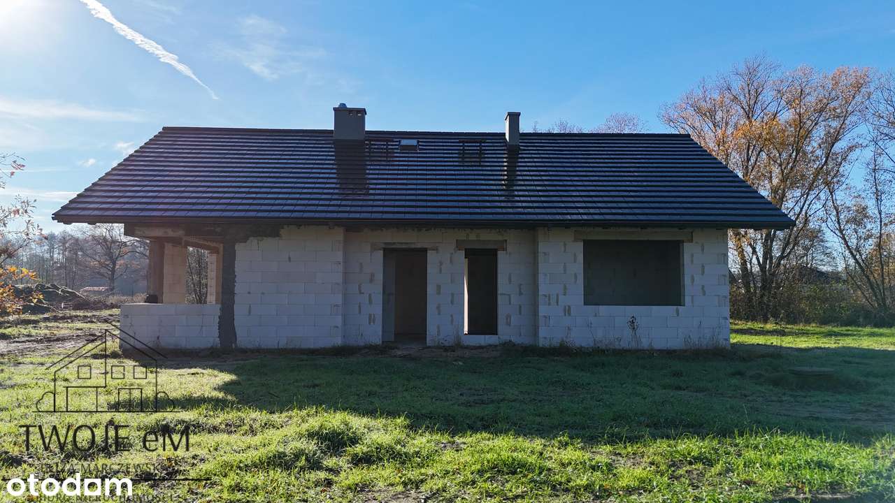 Dom w stanie surowym otwartym-zadaszony-cicha okolica-1