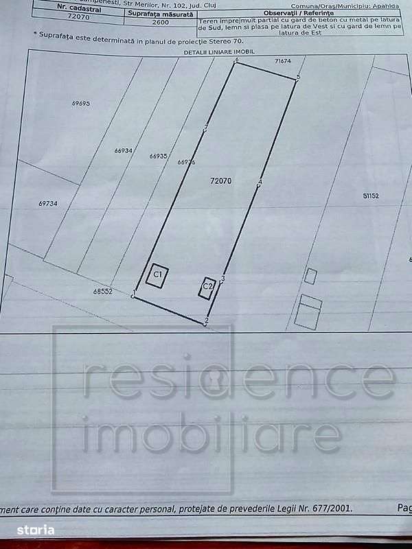 Teren cu casa, 3700 mp, Apahida, satul Campenesti - Imagine principală: 2/10