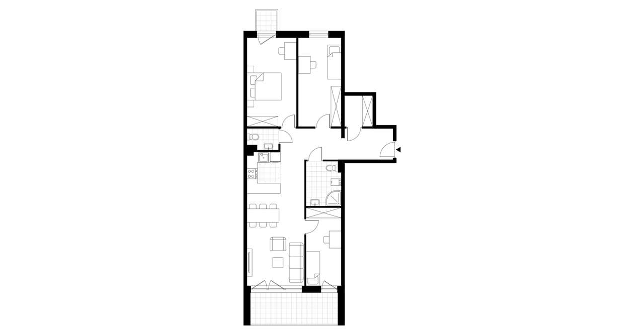 4-pokojowe mieszkanie 82m2 + balkon Bezpośrednio - Pełny obrazek: 3/7