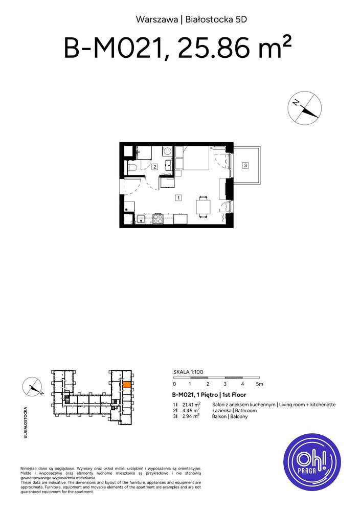 1-pokojowe mieszkanie 25m2 + balkon Bez Prowizji - Pełny obrazek: 2/9