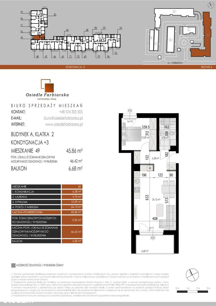 2-pokojowe mieszkanie 45m2 + balkon Bez Prowizji - Pełny obrazek: 2/6