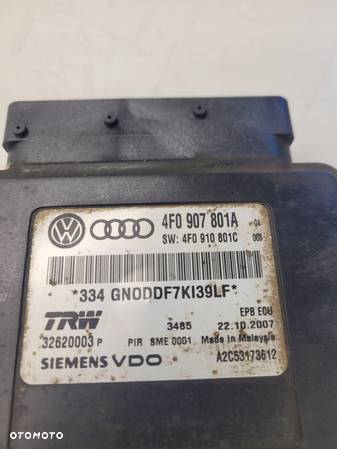 MODUŁ STEROWNIK HAMULCA RĘCZNEGO AUDI A6 C6 Q7 4F0907801A - 4