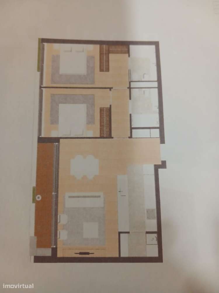 T2 novo com garagem, varanda e ar condicionado-0