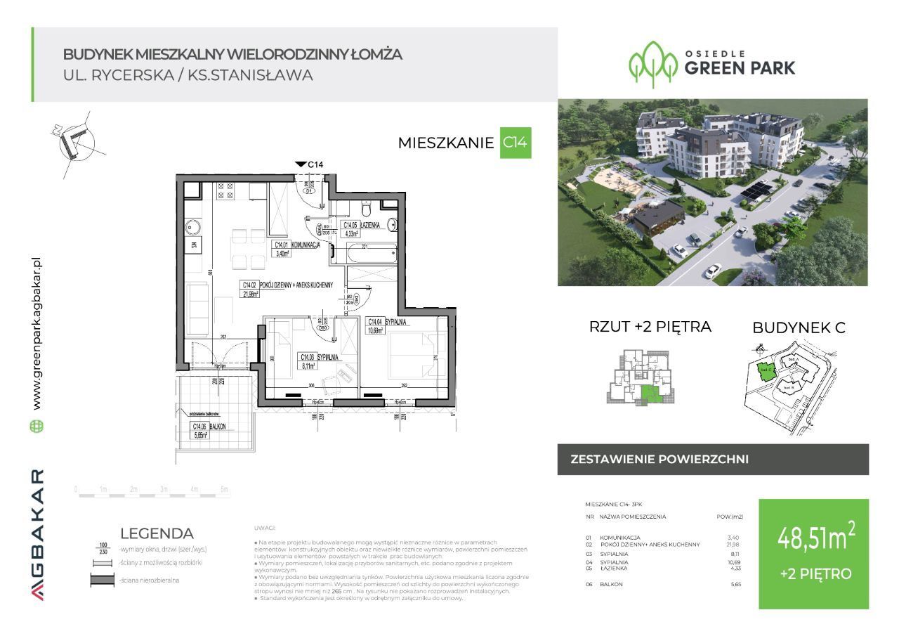 GREEN PARK C14 Łomża ul. Rycerska ks. Stanisława