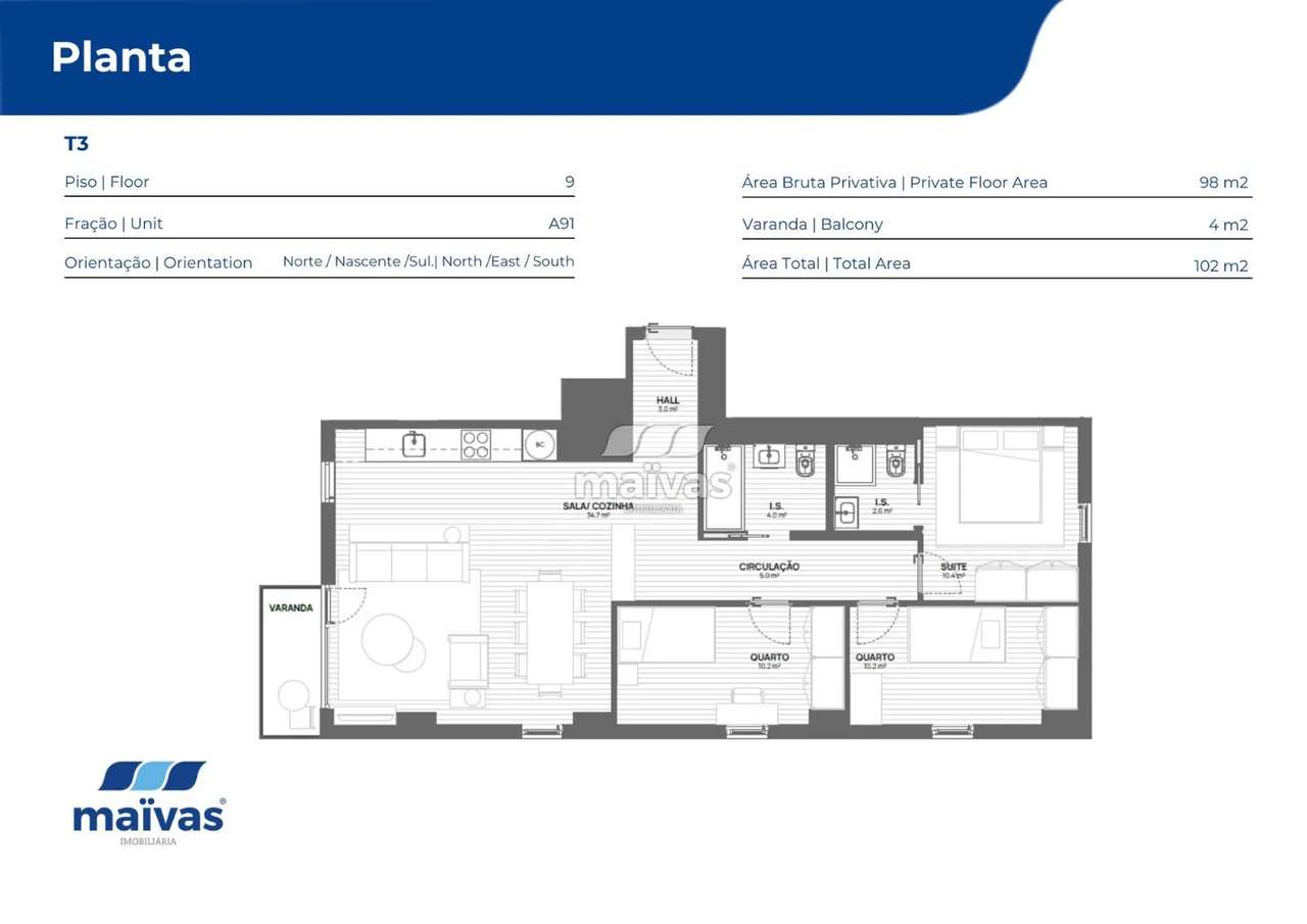 Novo Apartamento T3 - Leça da Palmeira-5