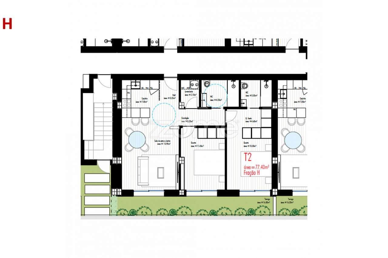 Apartamento T2, Freamunde, Paços de Ferreira (Fração H) - Grande imagem: 2/16