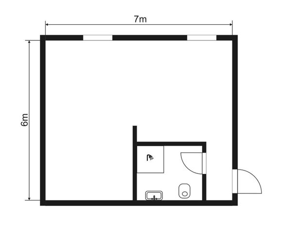 Lokal użytkowy 42m2 w przyziemiu. Bez pośredników