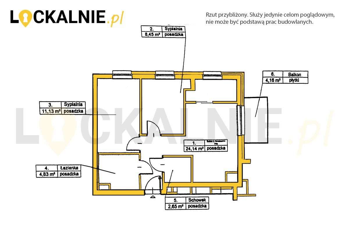 Widne 3 pokoje przearanżowane na 4 + 2 łazienki-12