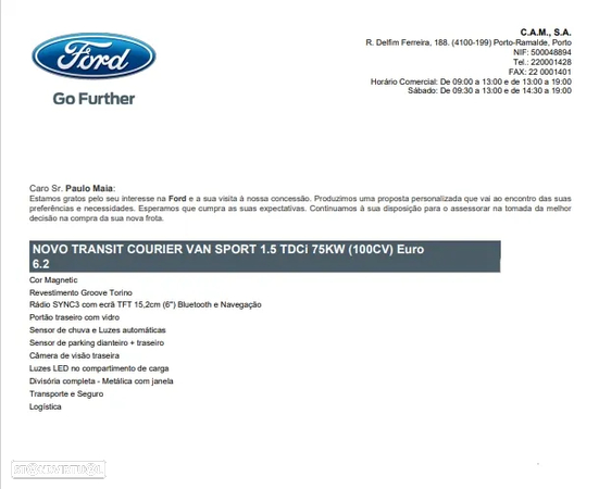 Ford ford transit courier van sport 1.5 tdci 100cv - 6