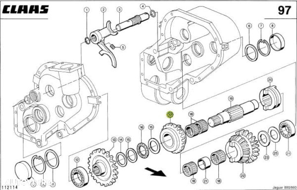 Roata de viteze Claas Jaguar ID8493 0009840350 - 4