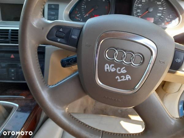 AUDI A6 C6 KIEROWNICA AIRBAG PODUSZKA SKÓRA MULTI - 5