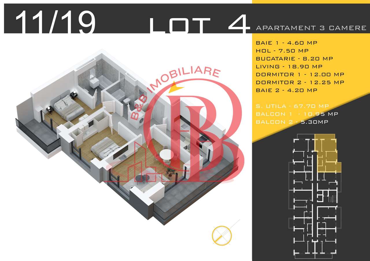 3 camere decomandat Titan Pallady Metrou Nicolae Teclu