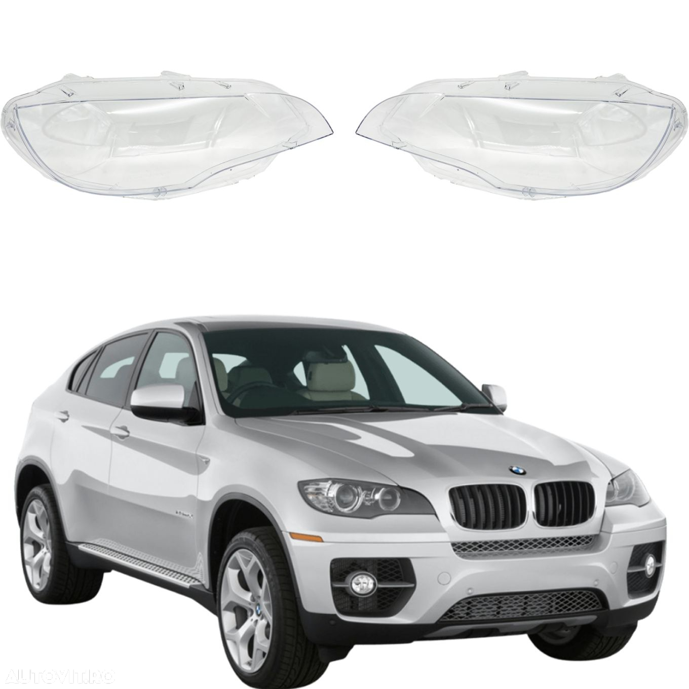 Pachet Sticla Sticle Far Stanga Dreapta BMW X6 E71/E72 Sports Activity Coupe crossover - 2