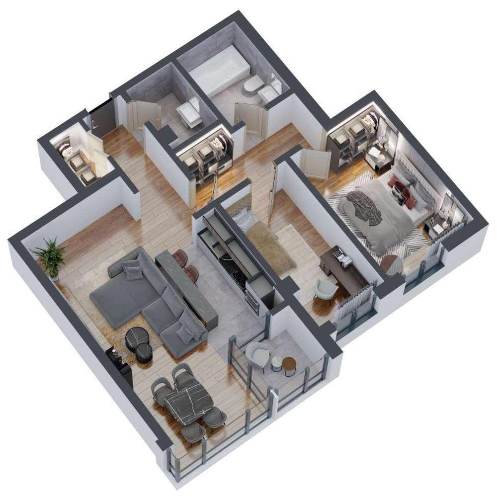 Ap. 3 Cam - Dezvoltator: Comat Towers, 83mp, Păcurari - Imagine principală: 4/19