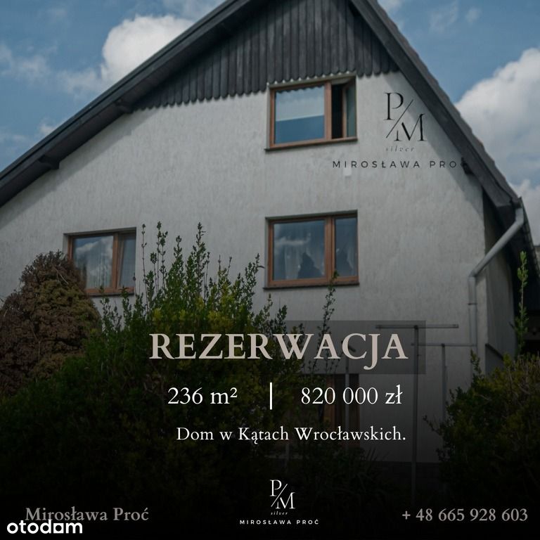 Duży dom 236m2/ 8 pokoi/Kąty Wrocławskie/Sprzedam