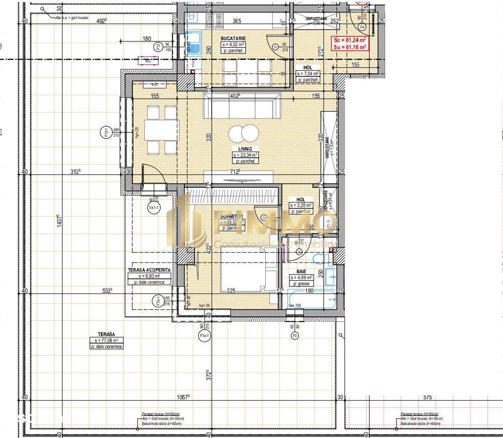 Apartamente 3 cam | 62mp | Terasa 77mp  | Traian Vuia | ID:1170 - Imagine principală: 2/7