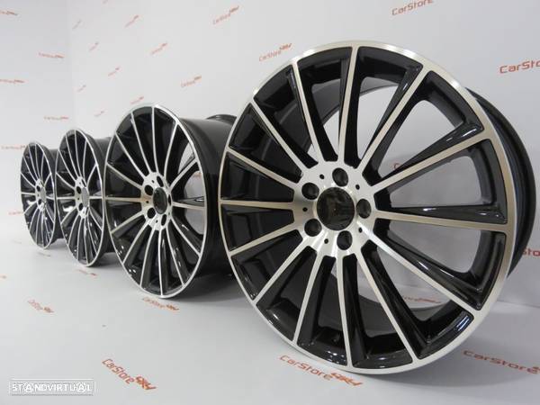 Jantes Look Mercedes Turbine 20 " 5x112  8.5 et 35 + 9.5 et 35 Pretas e polido - 6