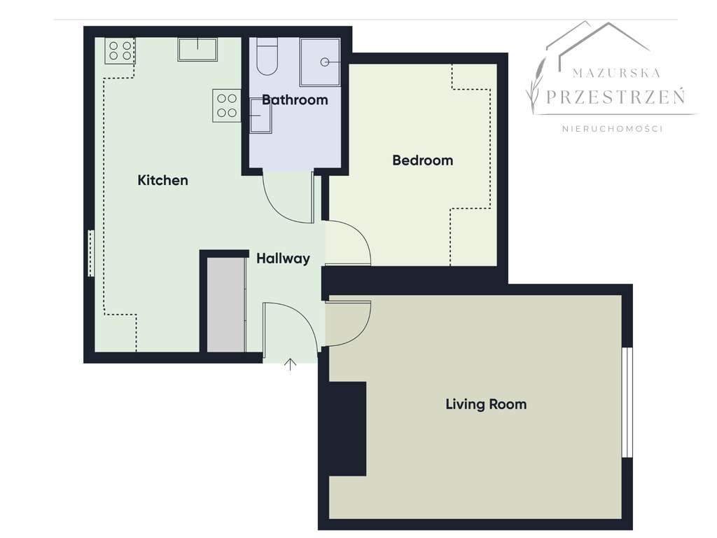 2-pokojowe z kominkiem na Zatorzu – 46 m²-14